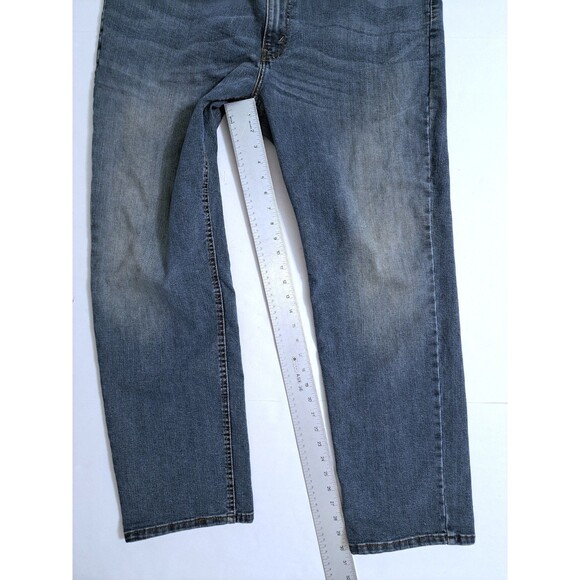 Levi’s Mens 38x32 Blue Jeans Straight Fit Pants Denim Faded Distressed - Picture 11 of 11